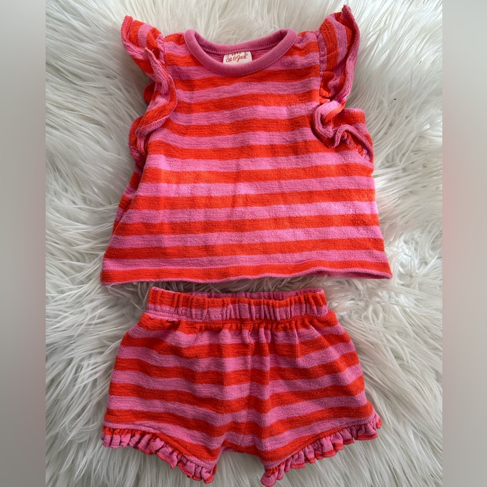 Cat & Jack Flutter Sleeve Top and Bottoms